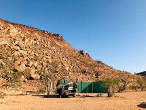 Setting up camp